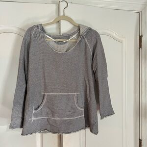 Calvin Klein Black and White Knit Hoodie